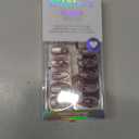 BTArtbox Press On Nails Short - Berry Spark, Lamp-Curable Glitter Almond Press On Nails with Glue and Adhesive Tabs for Women in 16 Sizes - 32 Soft Gel Glue On Nails Kit