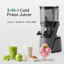 Canoly 3-in-1 Cold Press Juicer C16, Makes Juice & Sorbet & Nut Milk