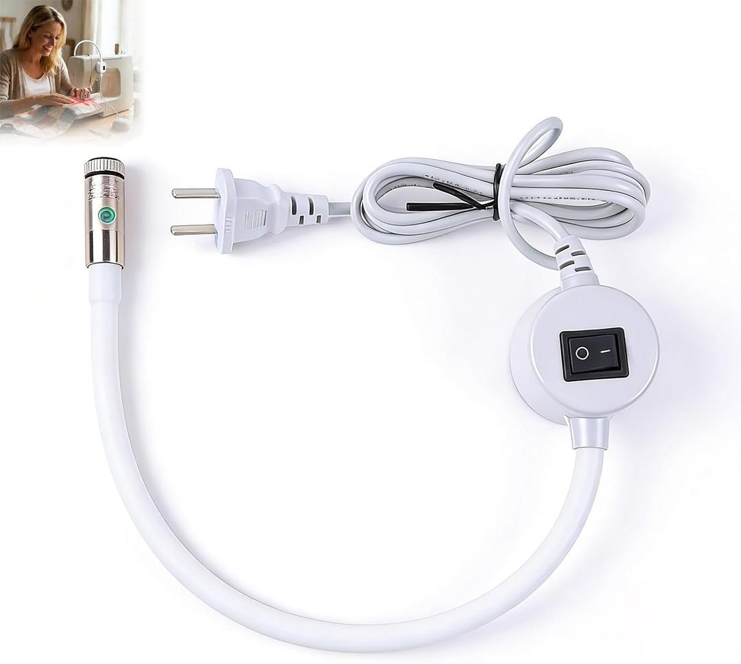 Magnetic Positioning Quilting Light for Sewing Machine, Sewing Light Guide for Straight Stitching, Quilting Light with Crosshair, Adjustable Magnetic Attachment for Sewing Machines (Cross Light)