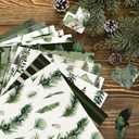 VIVIQUEN 24 Pack Christmas Tree Double-Sided Paper, 12-inches Dark Green Textured Scrapbook Paper Xmas Craft Paper Folded Flat for DIY Background Card Making Scrapbook Photo Album Decor
