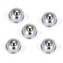 Caster Wheels,Trolley Wheels,Steel Ball Caster Car Robot Universal Eye Round Wheel Ball Swivel Caster Wheel 5pcs / 10pcs / 20pcs for Home Furniture Lay-B (Outer Diameter : 20Pcs) (Color : Silver, Si