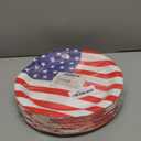 50Pcs Patriotic Paper Plates 10'' Large Heavy Duty 250 Anniversary American Flag Party Plates 4th of July Red Blue and White Platters for President Memorial Independence Day Party Supplies