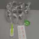 GUSTO [8 oz. - 15 Count Reusable Plastic Juice Bottles With Caps, Labels, Brush, and Silicone Funnel - Clear plastic Bottles with Caps, Juice Containers with lids, for All Beverages