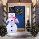 Kemooie 3FT Lighted Snowman Christmas Decorations, Pre-Lit Light Up White Collapsible Snowman with Built-in Led Lights Holiday Snowman for Home Indoor Lawn Yard Xmas Décor