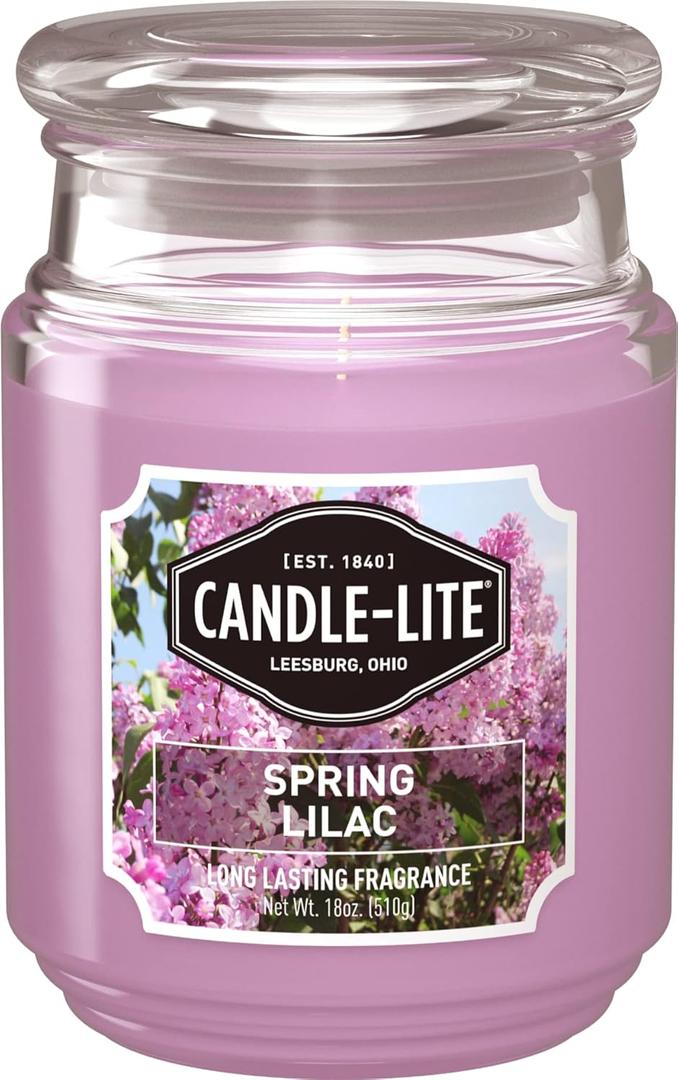 Candle-Lite Everyday Aromatherapy Candle Spring Lilac Scented, 18 oz