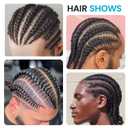 Cornrow Braids Afro Toupee Hair for Men 6'' Real Human Hair HD Lace Hair Pieces 1# Black Male Braiding Mens Wigs Realistic Systems Afro Box Braided 4mm Tight Black Man Unit 8X10''