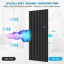 4 Pack Acoustic Foam Panels, 2" X 24" X 48" Wedge Soundproof Studio Foam for Walls,Sound Absorbing Panels, Sound Insulation for Studio, High Density Fireproof Studio Wedges (Black, 4 Pack)