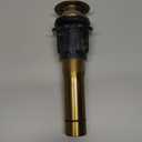 Bathroom Sink Drain Without Overflow, Brushed Gold Bathroom Sink Stopper for Vanity Vessel Sink, Rapid Draining Stainless Steel Pop Up Drain with Hair Catcher Anti-Clog Strainer