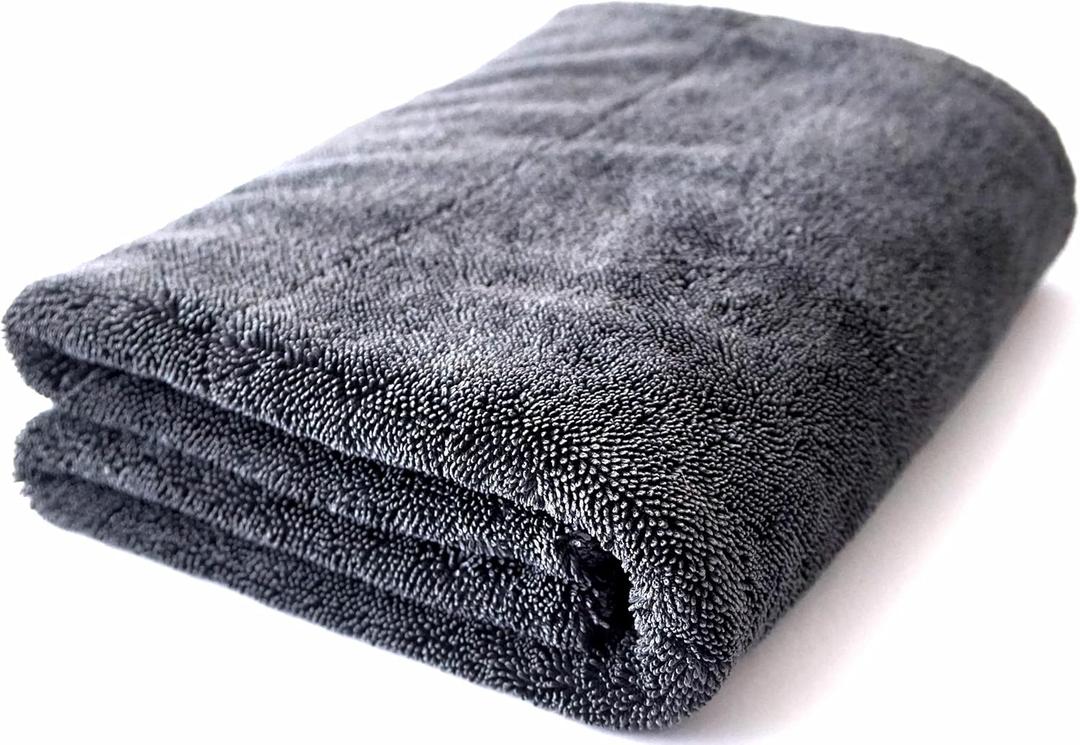 GW WUNDERGOODS Large Premium Microfiber Towels for Car Detail Streak Free, 1400 GSM Ultra Soft, 70/30 Korean Grade, Super Absorbent, Twisted Loop Design, 20"x24"