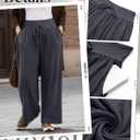 Neer 3 Pack Women's Plus Size Lounge Pants, Wide Leg Yoga Pants Baggy Drawstring Sweatpants with Pockets Casual Loose Jogger (XXXL)