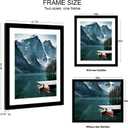 Hongkee 20x24 Frame Set of 2, Black Wood Style - Display 16x20 Picture with Mat or 20 x 24 Poster without Mat, Wall Mounting Horizontal and Vertical