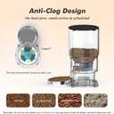 Automatic Cat Feeder - 5L Anti-Clog Cat Food Dispenser Keeps 2-15mm Dry Food Fresh, 10s Voice, 1-6 Meals/Day, Programmable Portions, 180-Day Battery Life, Easy to Clean Auto Pet Feeder for Small Dog
