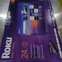 Roku Smart TV 24-Inch Select Series, 720p HD TV Roku TV with Voice Remote Flat Screen LED Television with Wi-Fi for Streaming Live Local News, Sports, Family Entertainment