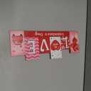 Valentines Day Decorations Indoor for Home Wooden Valentine Table Decorations Centerpieces Sign St.Patricks Day LUCKY LOVE Reversible Tabletop Decor Double-sided Irish Tiered Tray Decor Office Desk (Large)