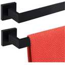 32 Inch Towel Bar 2 Pack for Bathrooms 12/16/20/24/28/32/36 Inch Stainless Steel 304 Matte Black Towel Holder Modern Square Towel Rod Rustproof Wall Mount