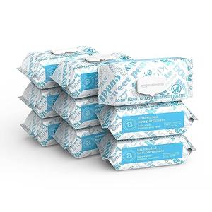 Amazon Elements Baby Wipes, Unscented, 810 Count, Flip-Top Packs