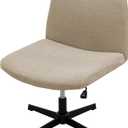 Armless Chair Cover Office Desk Chair Cover, Waterproof and Elastic Criss Cross Chair Cover, Vanity Chair Covers,Mid Back Wide Seat Accent Chair Covers