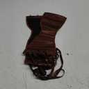 JASGOOD Corset Wide Belt for Women Boned Lace Up Underbust Renaissance Steampunk Pirate Halloween Belt (Fit Waist Size 28-31inch, Coffee)