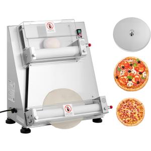 VEVOR Pizza Dough Roller Sheeter, 3-16 Inch Semi-automatic Stainless Steel Pizza Press, Commercial Electric 390W Pasta Maker Machine, 260 pcs Per Hour, Adjustable Thickness, with Dough Press Lid VEVOR Pizza Dough Roller Sheeter, 3-16 Inch Semi-automatic Stainless Steel Pizza Press, Commercial Electric 390W Pasta Maker Machine, 260 pcs Per Hour, Adjustable Thickness, with Dough Press Lid