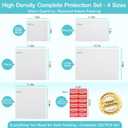 Dish Packing Supplies for Moving,320 Moving Supplies 4 Sizes (16 x 12", 12 x 12", 12 x 7.8", 7.8 x 7.8"),with 60 Fragile Stickers,High density thicker Cushion Foam for Plate Packing Shipping Storage.