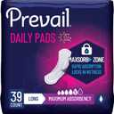 Prevail Incontinence Bladder Control Pads for Women, Maximum Absorbency, Long Length, 39 Count (Pack of 4) (Maximum 13 Inch)