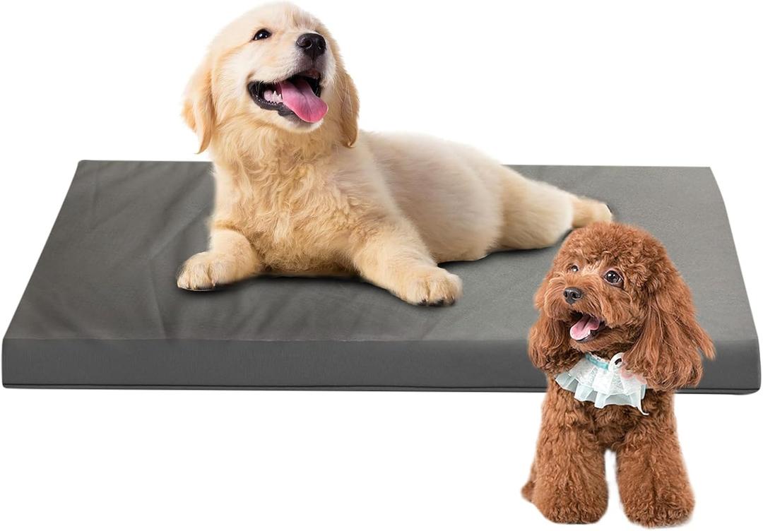 Outdoor Dog Bed - 22.8 X 16.9 X 2.8 Inch Flannel Mattress,Pet Crate Mat - for Indoor All Seasons Travel Camping Toilet Training Nursing Cats