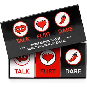 Fun and Romantic Game for Couples - Talk Flirt Dare - Date Night Box - Conversation and Action Cards for Couples to Strengthen Relationships - Exciting Levels for Connection & Intimacy