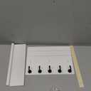 Key Holder for Wall: Easy Installation Mail Organizer Wall Mount Hanging Key Rack for Kitchen and Entryway Decor with 5 Sturdy Key Hooks (White)