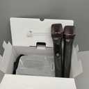 Karaoke Machine with 2 Wireless Microphones Portable Bluetooth Karaoke Machine for Adults Kids DSP Chip Karaoke Speaker with LED Lights Supports TWS TF Card USB AUX in (Black)