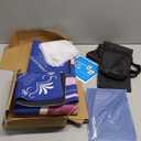 Mahjong Mat (33"x33") with 6 Mahjong Playing Instructions,4Tile Mixer,4Dice & Carrying Bag,Non-Slip and Silent Travel Mahjong Set for Mahjong/Poker/Board Games/Card Games/Dominoes (Blue-1)