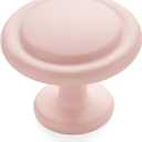 Ravinte 5 Pack 1-1/4 Inch Kitchen Cabinet Knobs Pink Frosted Zinc Pulls Door Handles for Dresser Drawers