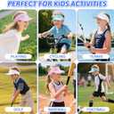 Kids Sun Visor Hats for Girls Boys, Lightweight Cooling Stretchy Visor, Packable Sports Hat for Running, Tennis, Golf