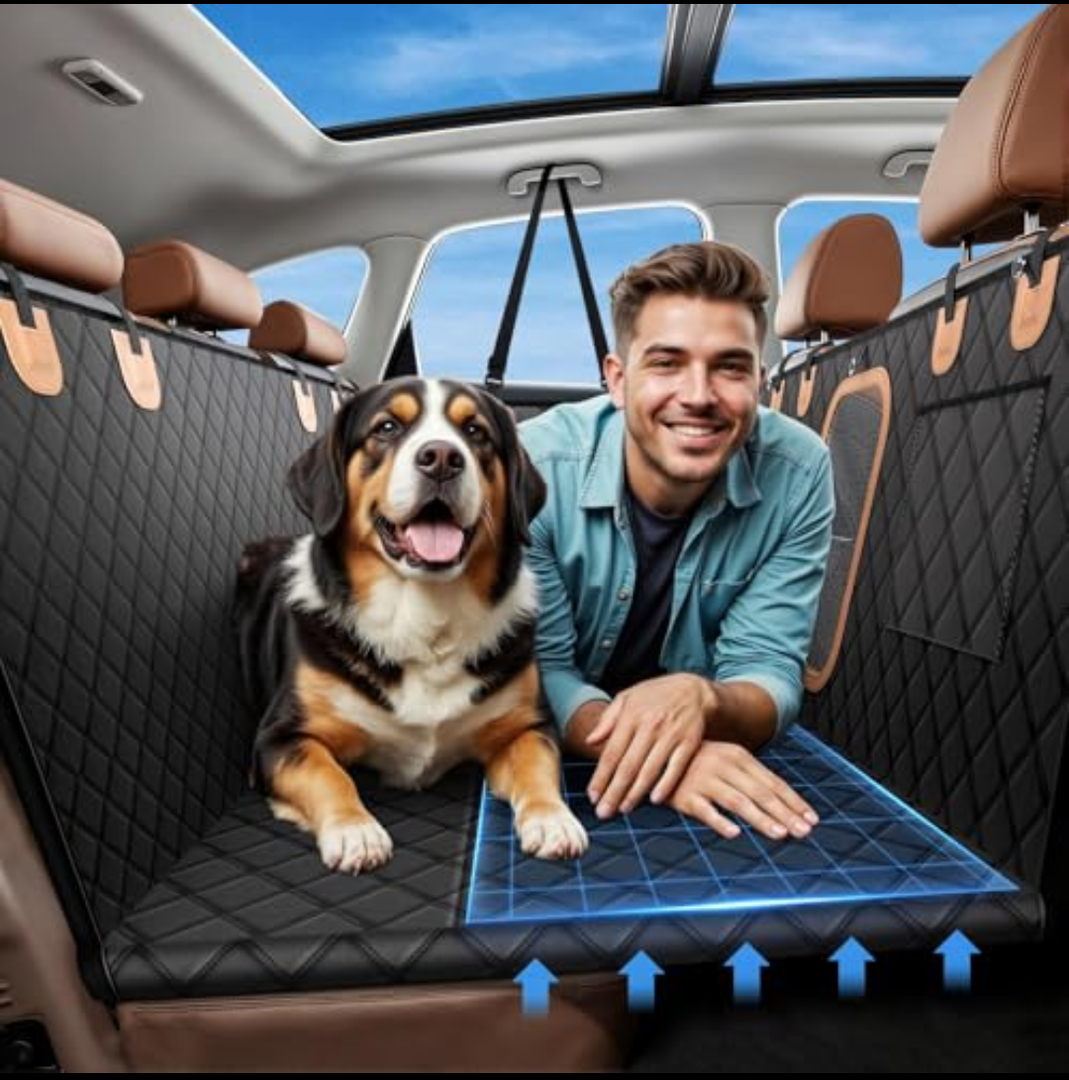 A-Pce 600D Heavy Duty Dog Car Seat Cover for Back Seat,2025 Upgraded Hard Honeycomb Bottom Back Seat Extender for Dogs- Holds 600lbs,Waterproof Scratch Proof Nonslip Dog Hammock for SUV