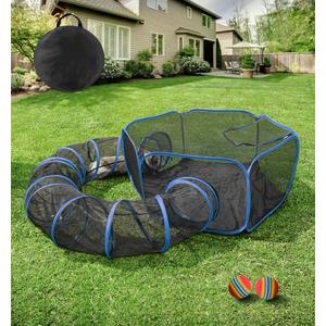 MAMI&BABI Catio Outdoor Cat Enclosures, Foldable Cat Tent for Outside Enclosed Playpen with Tunnel, Cat Outdoor Enclosure for Indoor Cats,Rabbit and Other Small Animals
