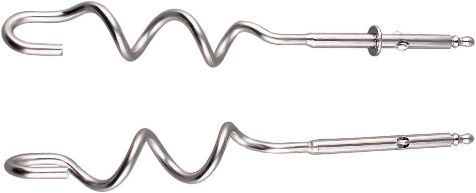 Replacement Parts Hand Mixer Dough Hooks,Compatible with Cuisinart CHM-DH Hand Mixer (Set of 2), Silver