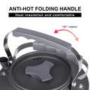 Alocs 1L Kettle Teapot, Portable Camping Coffee Pot, Hard-Anodized Aluminum Camping Kettle, Lightweight Backpacking Kettle for Campfire, Gas Stoves, Hiking, Picnic and Survival Gear