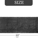 Barossa Design Reversible Cotton Bathroom Runner Rug - 22 x 60 Inch Long Bath Mat Washable & Soft Absorbent, Large Bath Rug for Bathroom Floor, Double Sink Vanity - Charcoal, 22x60 XL