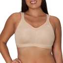 Playtex Women's 18 Hour Active Breathable Comfort Wireless Bra, Full Coverage Bra, Smoothing Support (38DDD, Nude)