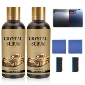 2Pcs PTZ Crystal Serum, Advanced Graphene Ceramic Coating for Cars, Ceramic Car Coating Kit, Long-Lasting Shine & Easy Maintenance