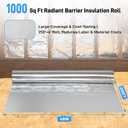 Radiant Barrier Foil Insulation Roll – 1000 Sq Ft (4 ft x 250 ft), Double-Sided Perforated Reflective Heat Shield, Heavy Duty Thermal Wrap for Homes, Garages, and Metal Buildings