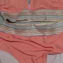 Blooming Jelly Women High Waisted Bikini Sets Tummy Control Swimsuits Color Block Two Piece Drawstring Bathing Suit L