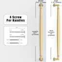 10 Pack Brushed Gold Cabinet Pulls 10 Inch(254mm) Kitchen Cabinet Handles Cabinet Hardware for Drawer Pulls