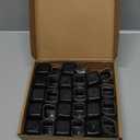 28 Pcs Chair Leg Sliders for Carpet, Square Chair Leg Floor Protectors Glides, Silicone Furniture Leg Protectors Caps, Carpet Protectors Table Feet Teflon Covers Pads (Fit:1-1/8" ~ 1-1/2")