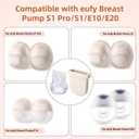 8pcs Replacement Parts for eufy Breast Pump, 4 Silicone Diaphragms & 4 Duckbill Valves Accessories Kit Compatible with eufy S1 Pro, S1, E10, E20 Wearable Breast Pump
