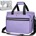 Anitor Sewing Machine Carrying Case with Removable Bottom Padding, Sewing Machine Bag Fits Most Standard Sewing Machines and Storage Sewing Accessories, for Singer, Brother, Janome, Purple(Bag Only), 16.5" L X 11" W X 12.5" H
