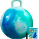 U&C Planet Hopper Ball 18 inches Bouncy Ball with Handle for Kids Age 3-6 Hoppity Hop Sit and Bounce Jumping Hopping with Pump and Gift Box Great Gift for Birthday Christmas, Clouds