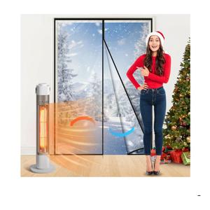 SmoothNovelty Clear Magnetic Thermal Insulated Door Curtain Transparent Magnet Patio Door Cover Auto Closer Keep Warm in Winter Windproof Insulated Self Sealing for Room Home Kitchen(48 x 80 Inch)