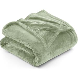 Utopia Bedding Fleece Blanket King Size Sage Green 300GSM Luxury Fuzzy Soft Anti-Static Microfiber Bed Blanket (90x102 Inch)