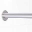 TidyFriend Plastic Shower Rod Cover 58 Inch (2 Covers) - Smooth Glide Shower Curtain Rod Cover for Straight Shower Rods, Rust Cover and Bathroom Decor Upgrade, Easy Slip On Design (Grey)