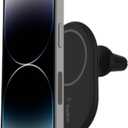 Belkin MagSafe-Compatible Magnetic Wireless Car Charger 10W - Wireless Charger, Magnetic Car Vent Phone Mount for iPhone 17, iPhone 16, 15, & 14 Series, Pixel 10 (Power Supply Included) - Black